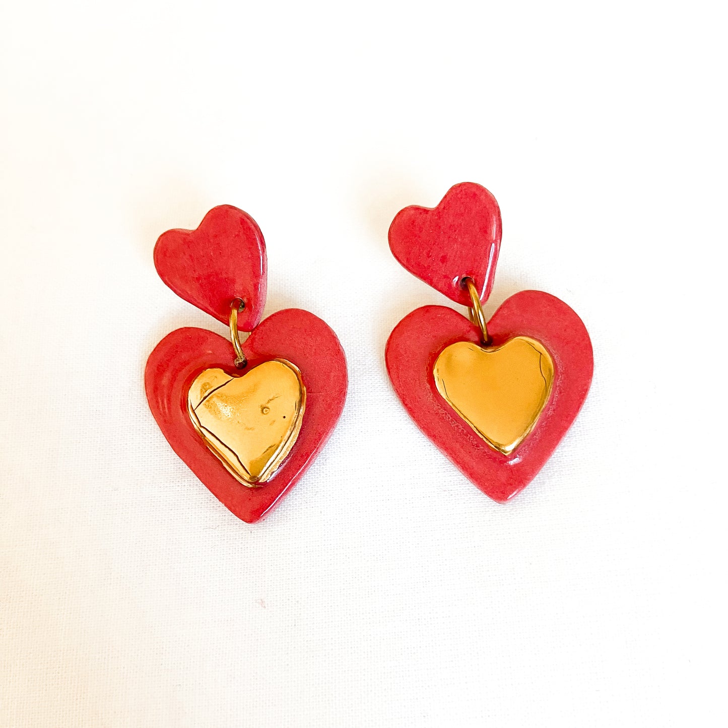 Corazón golden rojo