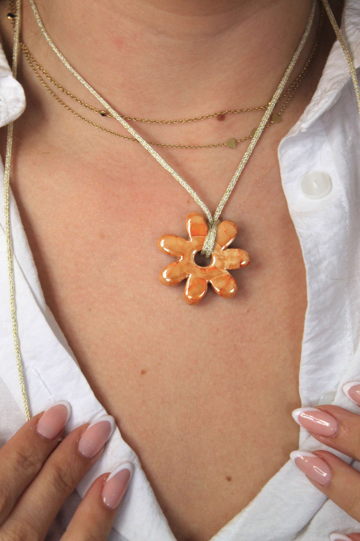 collar multiposicion naranja