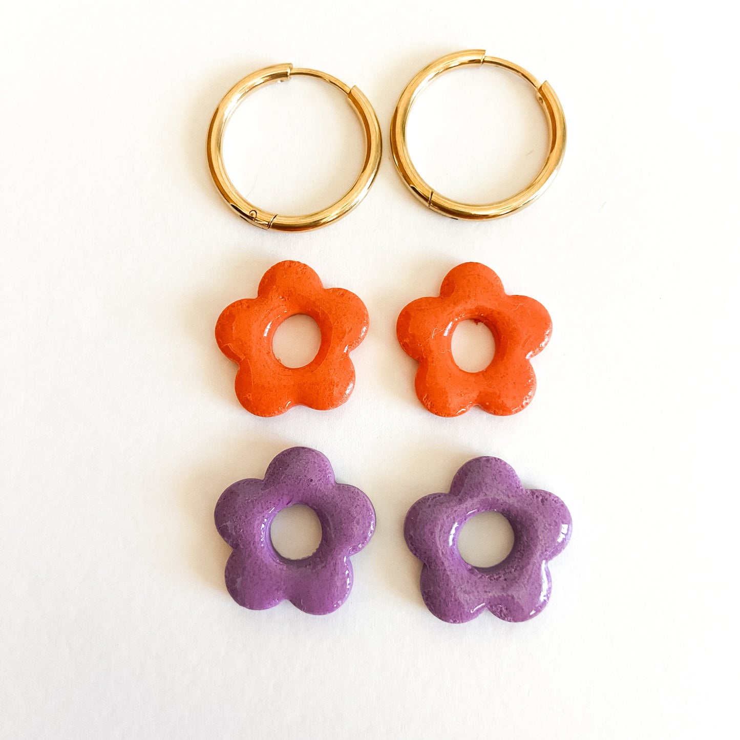 PACK FLOR NARANJA Y MORADO