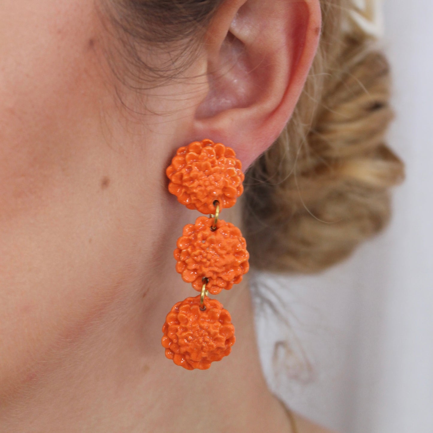 Triple flor naranja