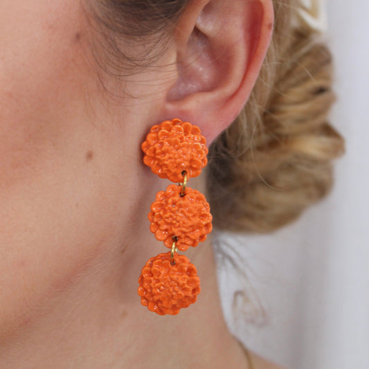 Triple flor naranja