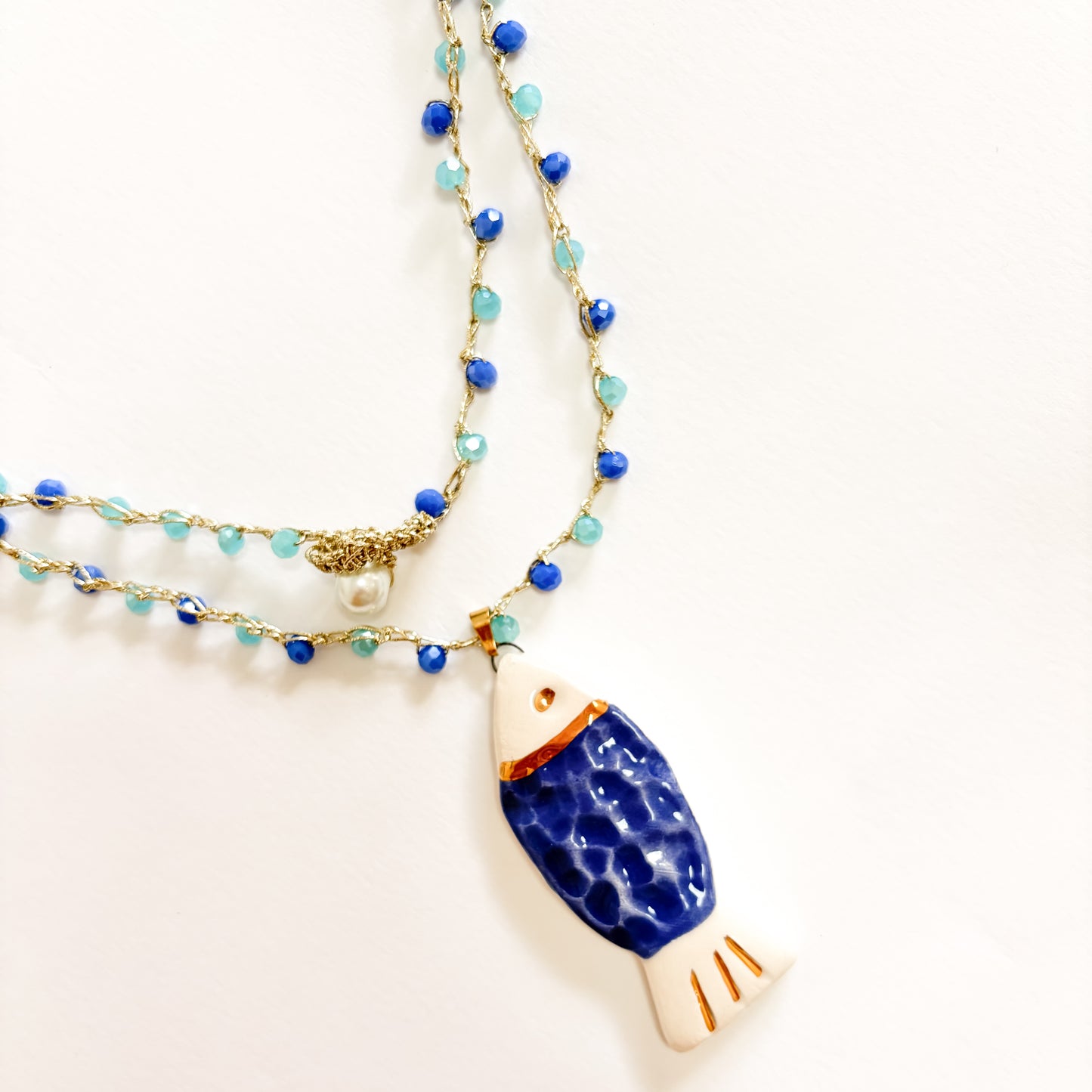 Collar pez cobalto