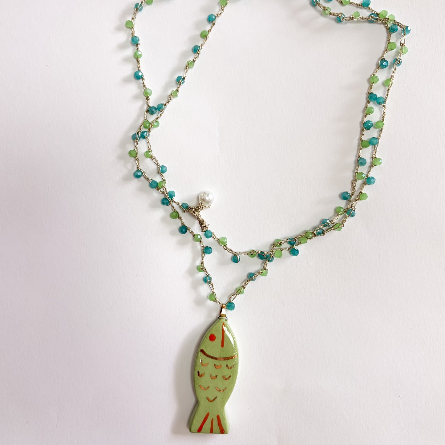 Collar pez pistacho