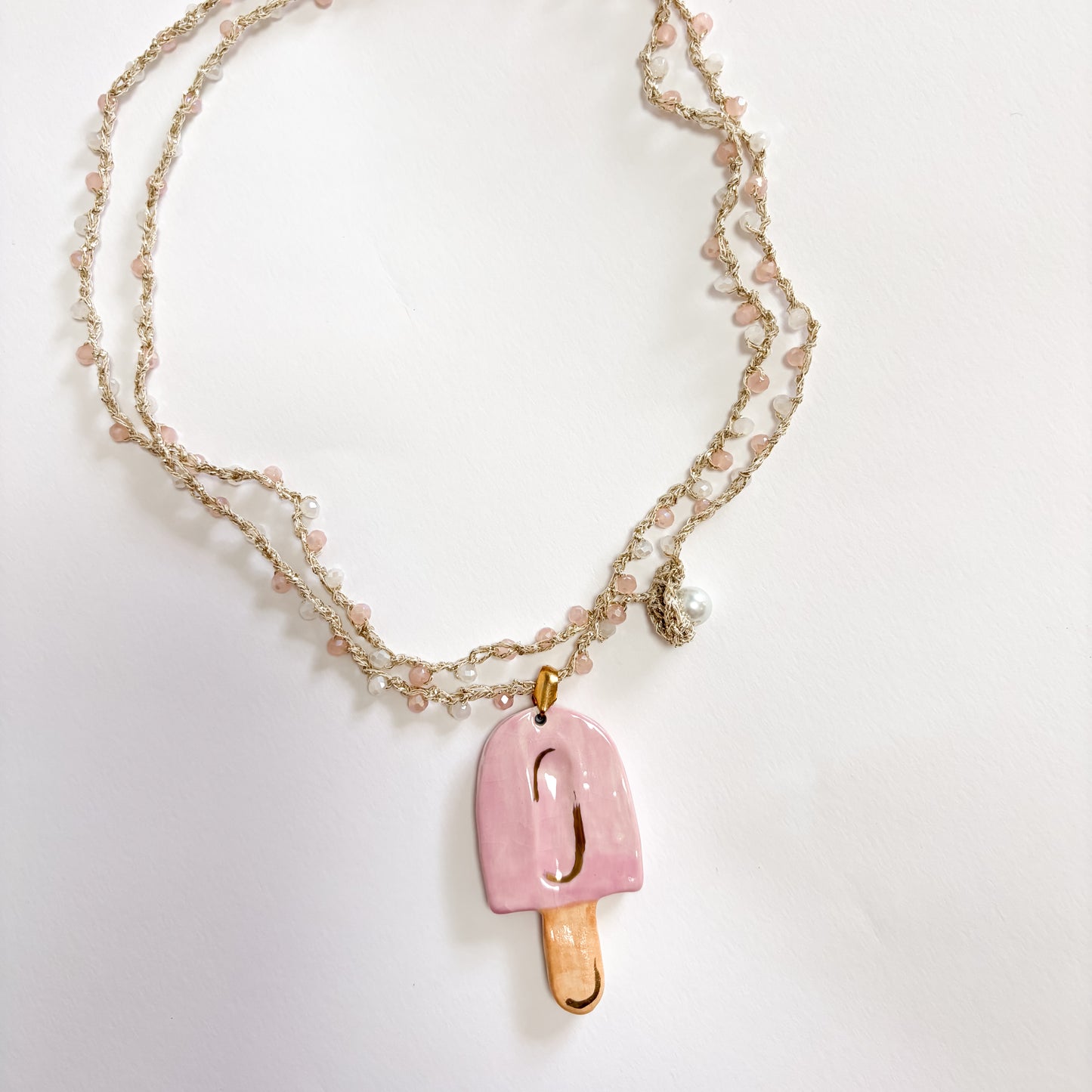 Collar helado rosa