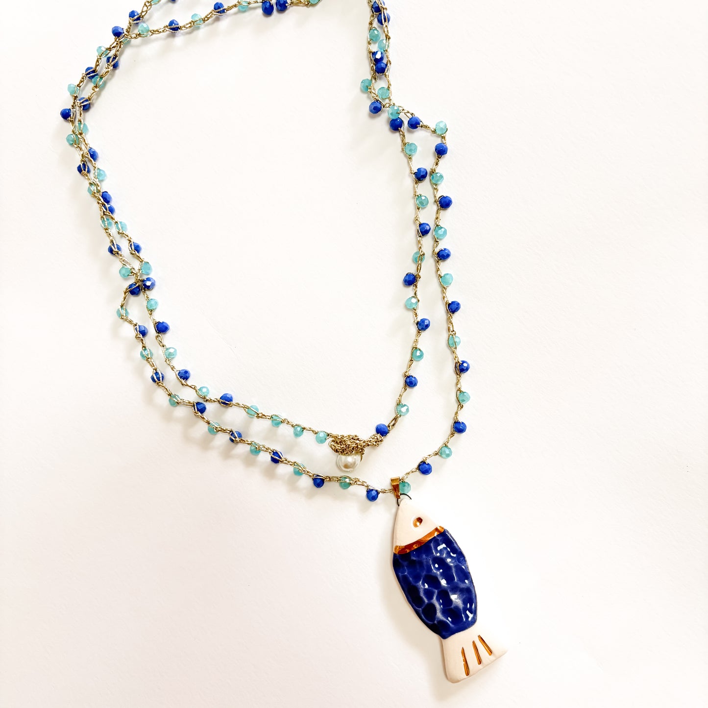 Collar pez cobalto